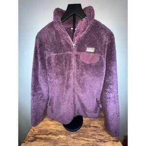 LL Bean Plum Purple Hi-Pile Fleece Jacket Medium